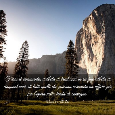 Picture 03 - Numeri 4:23 RIV - Farai il censimento, dall’età di trent’anni - Bible Verse Picture