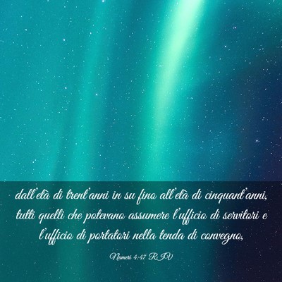 Picture 03 - Numeri 4:47 RIV - dall’età di trent’anni in su fino all’età - Bible Verse Picture