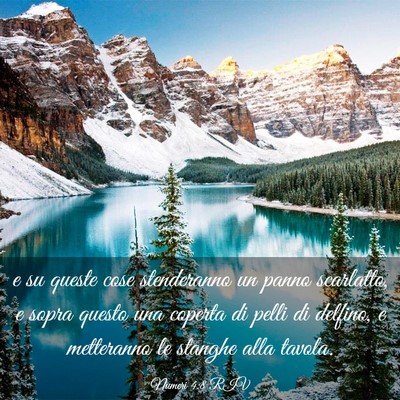 Picture 03 - Numeri 4:8 RIV - e su queste cose stenderanno un panno scarlatto, - Bible Verse Picture