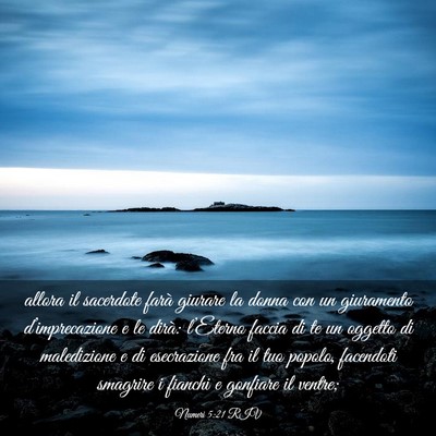 Picture 03 - Numeri 5:21 RIV - allora il sacerdote farà giurare la donna con un - Bible Verse Picture