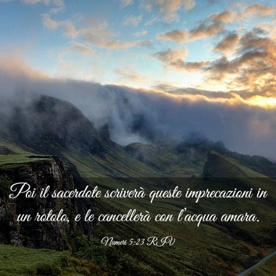 Picture 03 - Numeri 5:23 RIV - Poi il sacerdote scriverà queste imprecazioni in - Bible Verse Picture