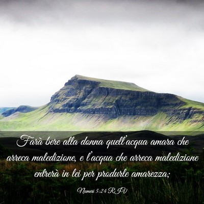 Picture 03 - Numeri 5:24 RIV - Farà bere alla donna quell’acqua amara che - Bible Verse Picture