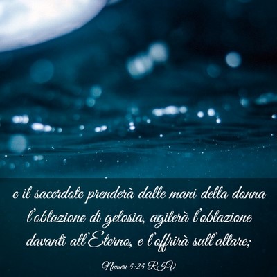 Picture 03 - Numeri 5:25 RIV - e il sacerdote prenderà dalle mani della donna - Bible Verse Picture