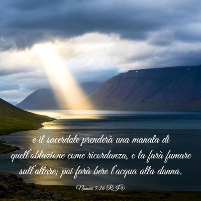 Picture 03 - Numeri 5:26 RIV - e il sacerdote prenderà una manata di - Bible Verse Picture