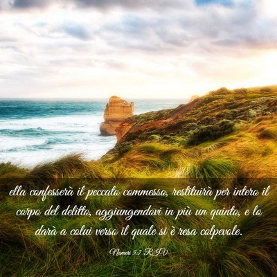 Picture 03 - Numeri 5:7 RIV - ella confesserà il peccato commesso, restituirà - Bible Verse Picture