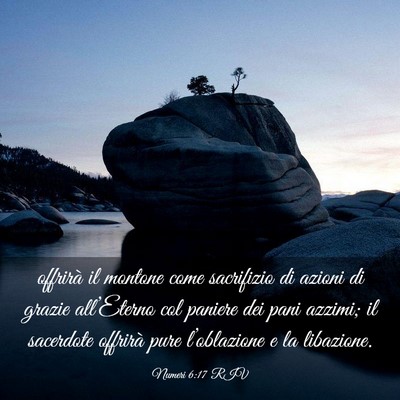 Picture 03 - Numeri 6:17 RIV - offrirà il montone come sacrifizio di azioni di - Bible Verse Picture