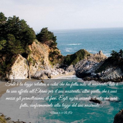 Picture 03 - Numeri 6:21 RIV - Tale è la legge relativa a colui che ha fatto - Bible Verse Picture