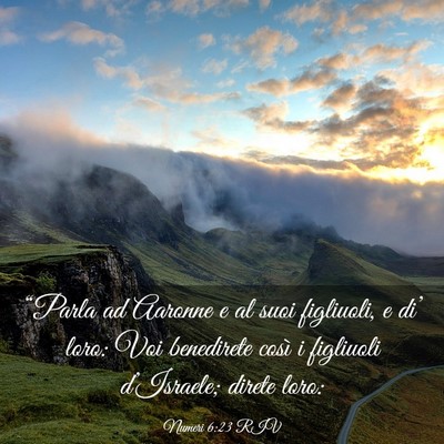 Picture 03 - Numeri 6:23 RIV - “Parla ad Aaronne e al suoi figliuoli, e di’ - Bible Verse Picture