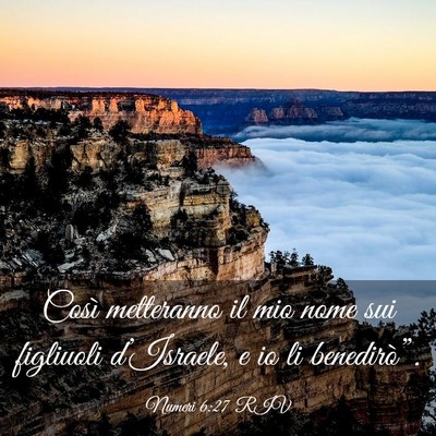 Picture 03 - Numeri 6:27 RIV - Così metteranno il mio nome sui figliuoli - Bible Verse Picture