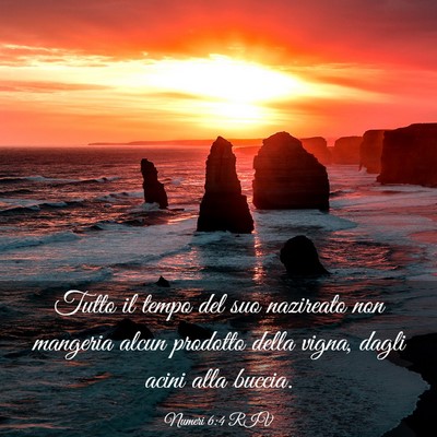 Picture 03 - Numeri 6:4 RIV - Tutto il tempo del suo nazireato non mangeria - Bible Verse Picture