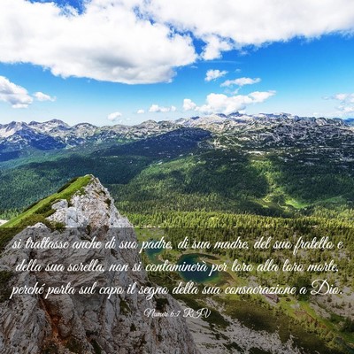 Picture 03 - Numeri 6:7 RIV - si trattasse anche di suo padre, di sua madre, - Bible Verse Picture