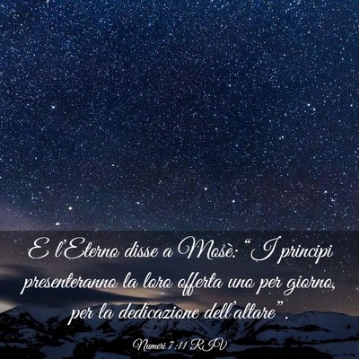 Picture 03 - Numeri 7:11 RIV - E l’Eterno disse a Mosè: “I principi - Bible Verse Picture