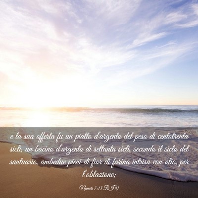 Picture 03 - Numeri 7:13 RIV - e la sua offerta fu un piatto d’argento del - Bible Verse Picture