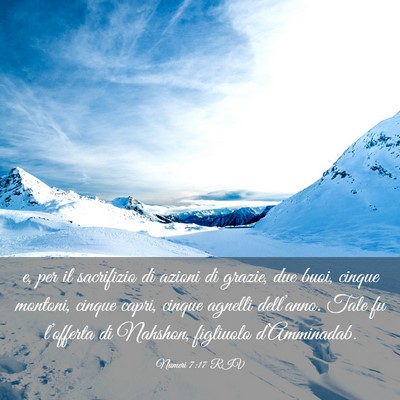 Picture 03 - Numeri 7:17 RIV - e, per il sacrifizio di azioni di grazie, due - Bible Verse Picture