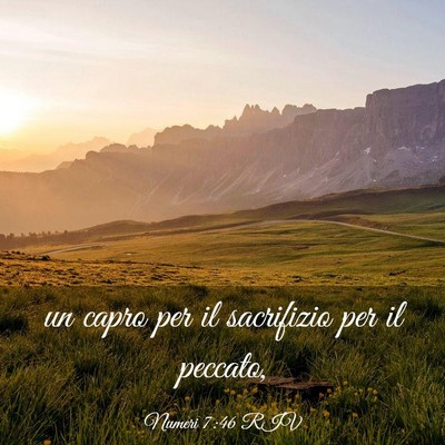 Picture 03 - Numeri 7:46 RIV - un capro per il sacrifizio per il - Bible Verse Picture