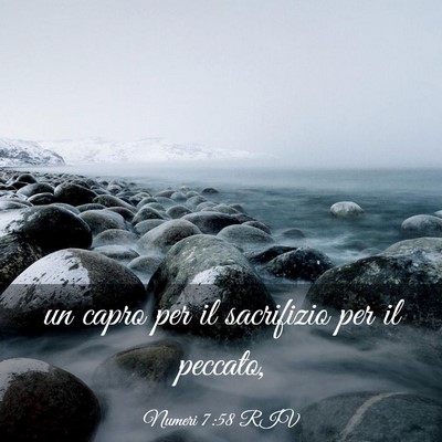 Picture 03 - Numeri 7:58 RIV - un capro per il sacrifizio per il - Bible Verse Picture