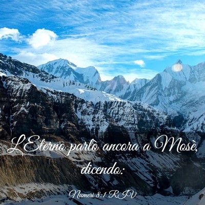 Picture 03 - Numeri 8:1 RIV - L’Eterno parlò ancora a Mosè, - Bible Verse Picture