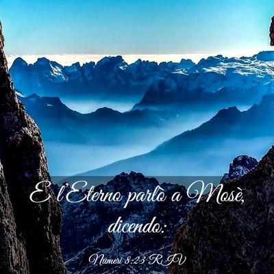 Picture 03 - Numeri 8:23 RIV - E l’Eterno parlò a Mosè, - Bible Verse Picture