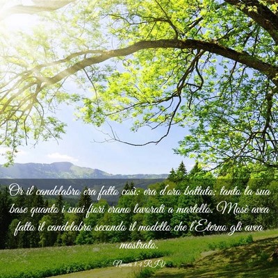Picture 03 - Numeri 8:4 RIV - Or il candelabro era fatto così: era d’oro - Bible Verse Picture