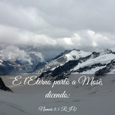 Picture 03 - Numeri 8:5 RIV - E l’Eterno parlò a Mosè, - Bible Verse Picture
