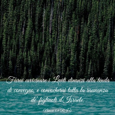 Picture 03 - Numeri 8:9 RIV - Farai avvicinare i Leviti dinanzi alla tenda di - Bible Verse Picture