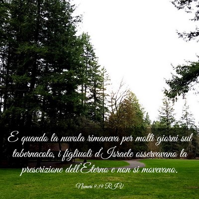 Picture 03 - Numeri 9:19 RIV - E quando la nuvola rimaneva per molti giorni sul - Bible Verse Picture