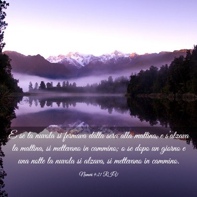 Picture 03 - Numeri 9:21 RIV - E se la nuvola si fermava dalla sera alla - Bible Verse Picture