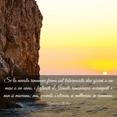 Picture 03 - Numeri 9:22 RIV - Se la nuvola rimaneva ferma sul tabernacolo due - Bible Verse Picture