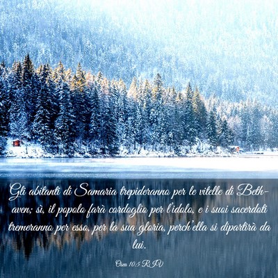 Picture 03 - Osea 10:5 RIV - Gli abitanti di Samaria trepideranno per le - Bible Verse Picture