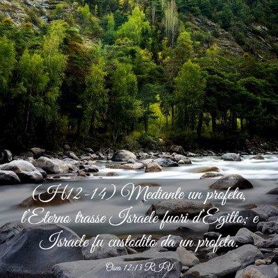 Picture 03 - Osea 12:13 RIV - (H12-14) Mediante un profeta, l’Eterno trasse - Bible Verse Picture