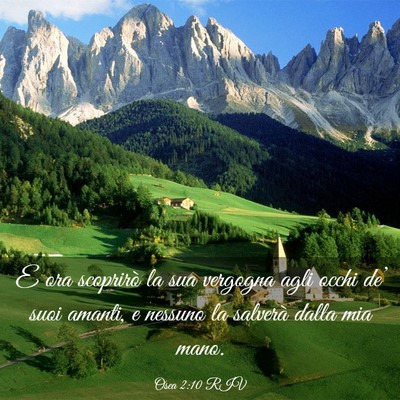 Picture 03 - Osea 2:10 RIV - E ora scoprirò la sua vergogna agli occhi de’ - Bible Verse Picture