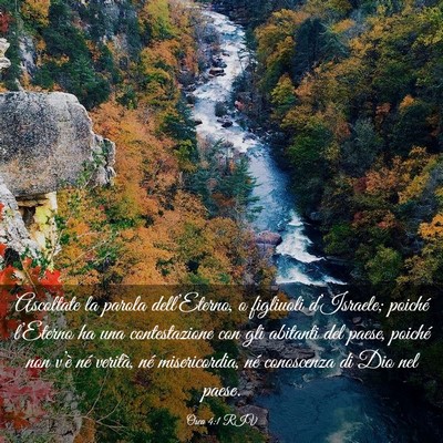 Picture 03 - Osea 4:1 RIV - Ascoltate la parola dell’Eterno, o figliuoli - Bible Verse Picture
