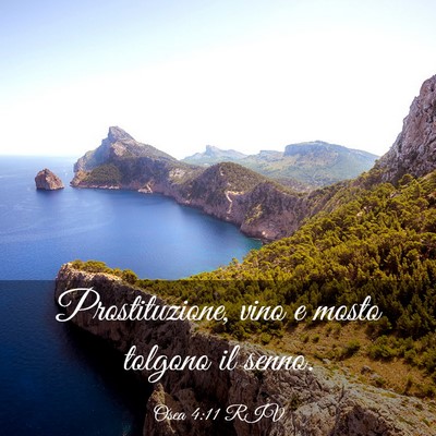 Picture 03 - Osea 4:11 RIV - Prostituzione, vino e mosto tolgono il - Bible Verse Picture