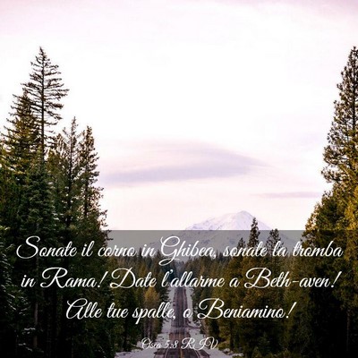 Picture 03 - Osea 5:8 RIV - Sonate il corno in Ghibea, sonate la tromba in - Bible Verse Picture