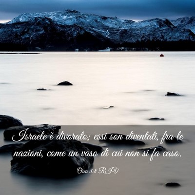 Picture 03 - Osea 8:8 RIV - Israele è divorato; essi son diventati, fra le - Bible Verse Picture