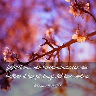 Picture 03 - Proverbi 1:15 RIV - figliuol mio, non t’incamminare con essi; - Bible Verse Picture