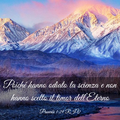 Picture 03 - Proverbi 1:29 RIV - Poiché hanno odiato la scienza e non hanno - Bible Verse Picture