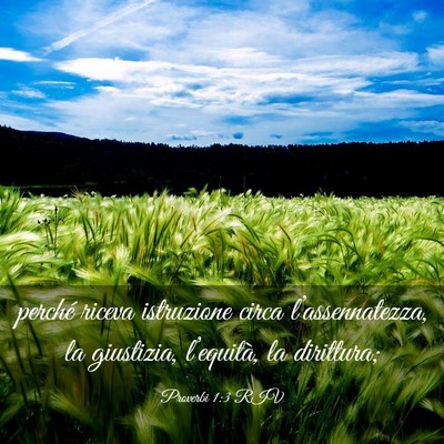 Picture 03 - Proverbi 1:3 RIV - perché riceva istruzione circa l’assennatezza, - Bible Verse Picture