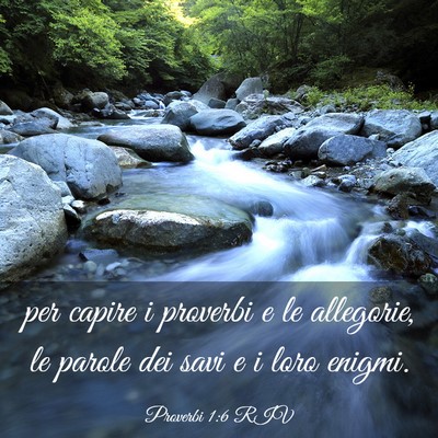Picture 03 - Proverbi 1:6 RIV - per capire i proverbi e le allegorie, le parole - Bible Verse Picture