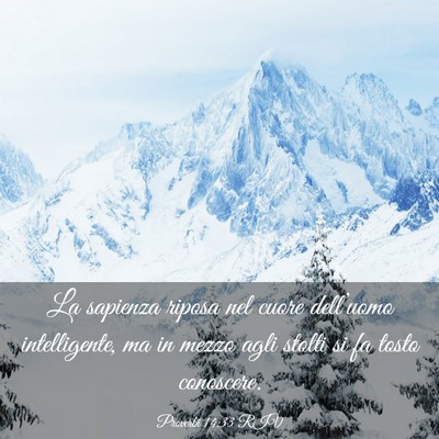 Picture 03 - Proverbi 14:33 RIV - La sapienza riposa nel cuore dell’uomo - Bible Verse Picture
