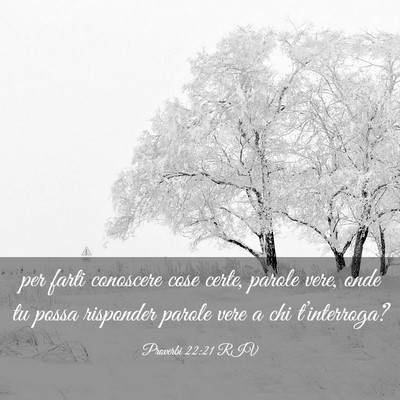 Picture 03 - Proverbi 22:21 RIV - per farti conoscere cose certe, parole vere, onde - Bible Verse Picture