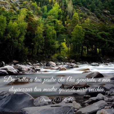 Picture 03 - Proverbi 23:22 RIV - Da’ retta a tuo padre che t’ha generato, e - Bible Verse Picture