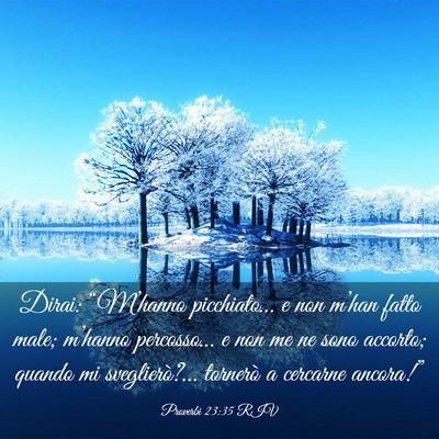 Picture 03 - Proverbi 23:35 RIV - Dirai: “M’hanno picchiato… e non m’han - Bible Verse Picture