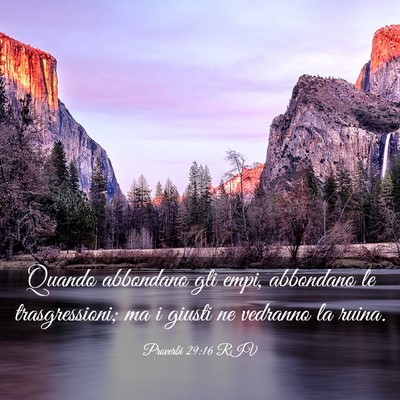 Picture 03 - Proverbi 29:16 RIV - Quando abbondano gli empi, abbondano le - Bible Verse Picture
