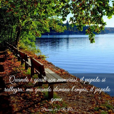 Picture 03 - Proverbi 29:2 RIV - Quando i giusti son numerosi, il popolo si - Bible Verse Picture