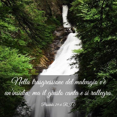 Picture 03 - Proverbi 29:6 RIV - Nella trasgressione del malvagio v’è - Bible Verse Picture