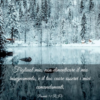 Picture 03 - Proverbi 3:1 RIV - Figliuol mio, non dimenticare il mio - Bible Verse Picture