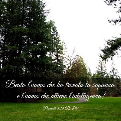Picture 03 - Proverbi 3:13 RIV - Beato l’uomo che ha trovato la sapienza, e - Bible Verse Picture