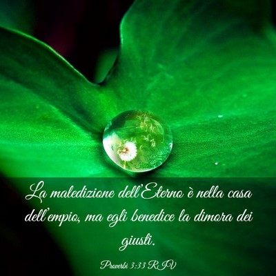 Picture 03 - Proverbi 3:33 RIV - La maledizione dell’Eterno è nella casa - Bible Verse Picture