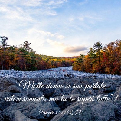 Picture 03 - Proverbi 31:29 RIV - “Molte donne si son portate valorosamente, ma - Bible Verse Picture